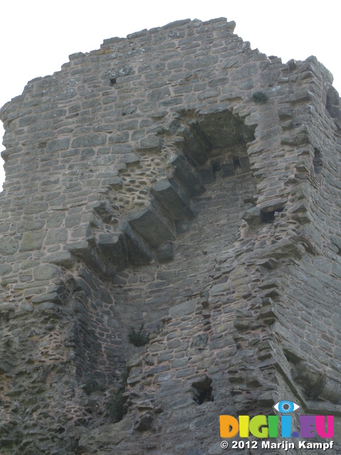 SX22965 Underside of staircase in Montgomery Castle